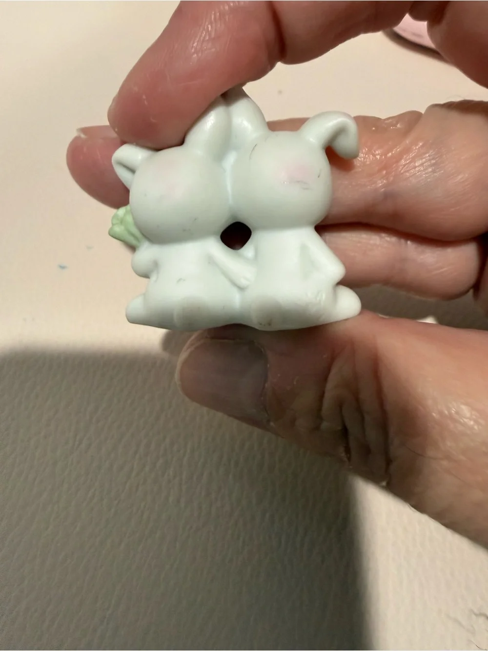 Precious Moments two by two bunny mini Ceramic Bunny Pair Figurine with Carrot